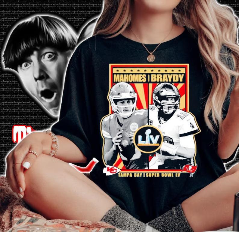 Patrick Mahomes vs Tom Brady Super Bowl LV Bound Player Matchup t-shirt