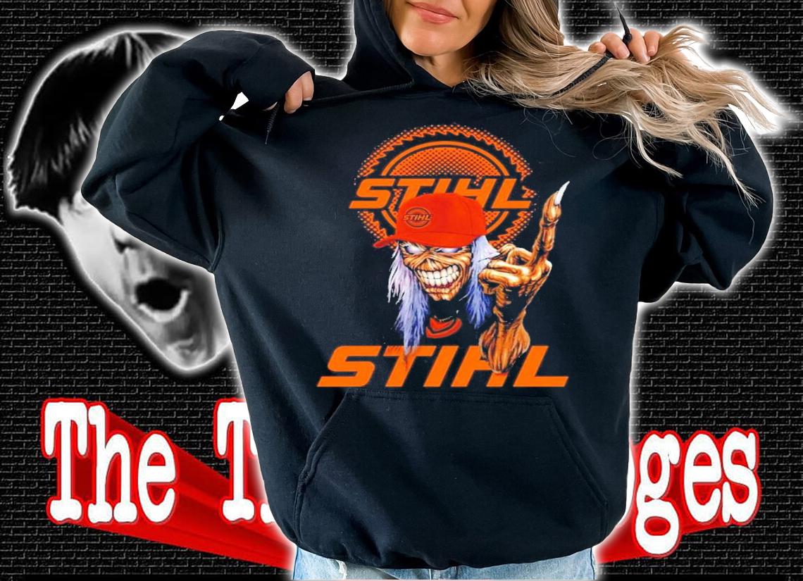 Skull wear hat with Stihl logo shirt hoodie