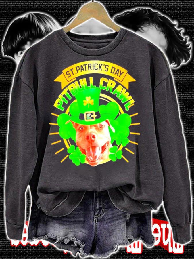 St.Patrick's Day Pitbull Crawl shirt sweatshirt