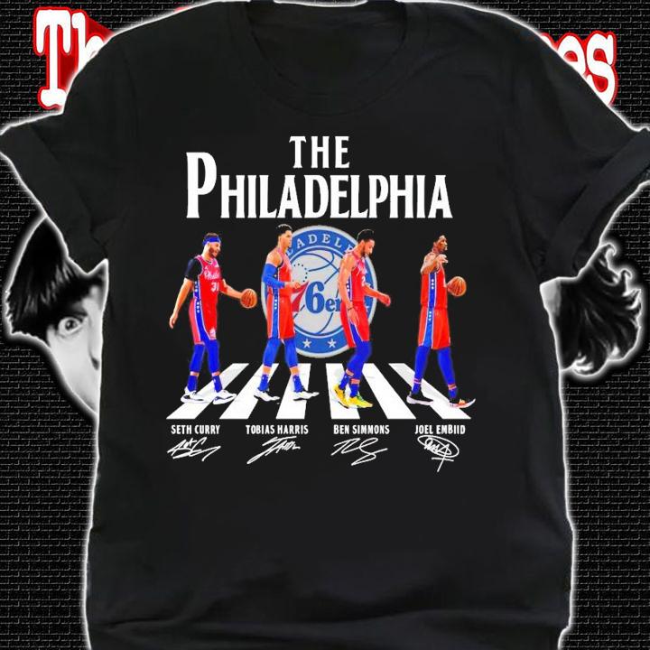 The Philadelphia 76ers Abbey Road signatures shirt shirt