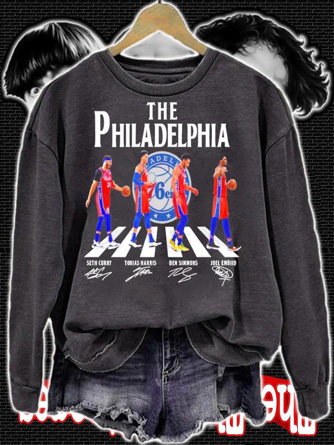 The Philadelphia 76ers Abbey Road signatures shirt sweatshirt