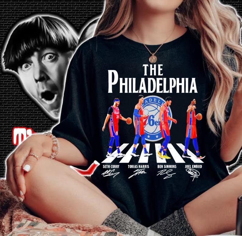 The Philadelphia 76ers Abbey Road signatures shirt woman shirt