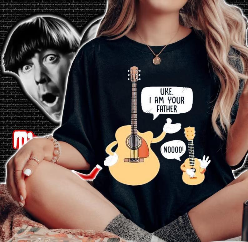 Guitar Uke I am your father noooo shirt woman shirt
