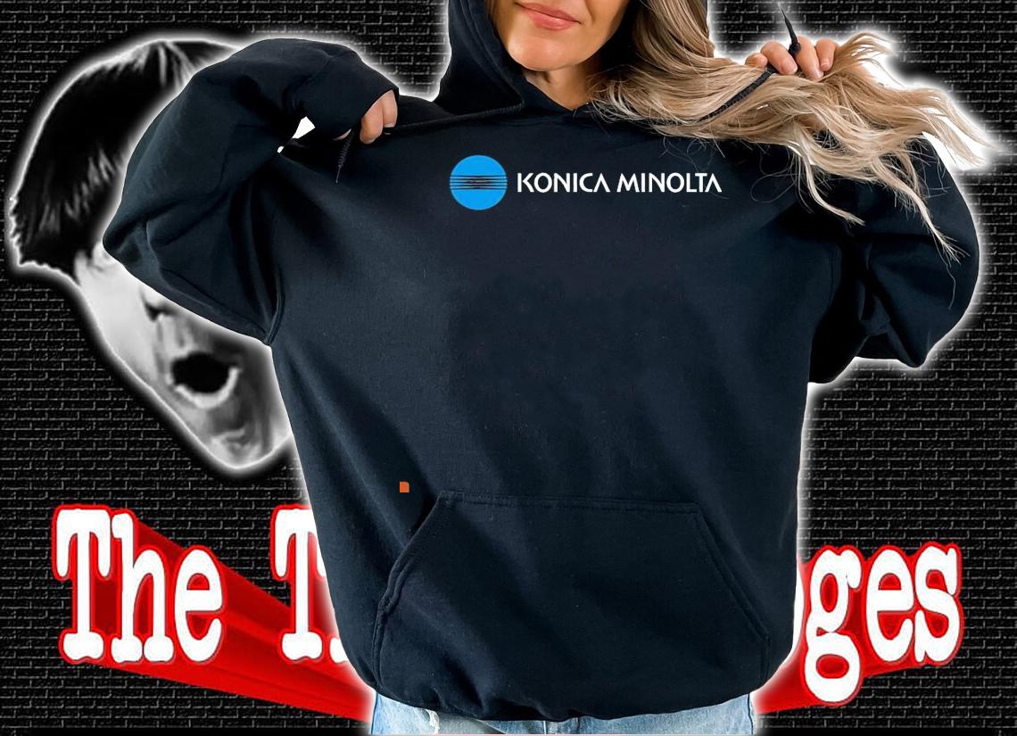 Konica Minolta logo shirt hoodie