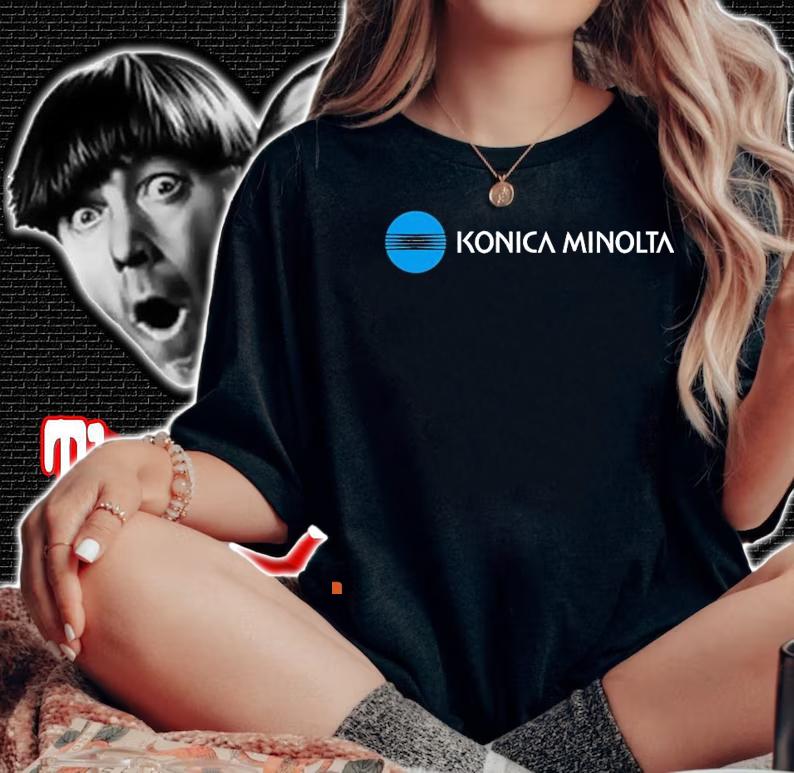 Konica Minolta logo shirt woman shirt