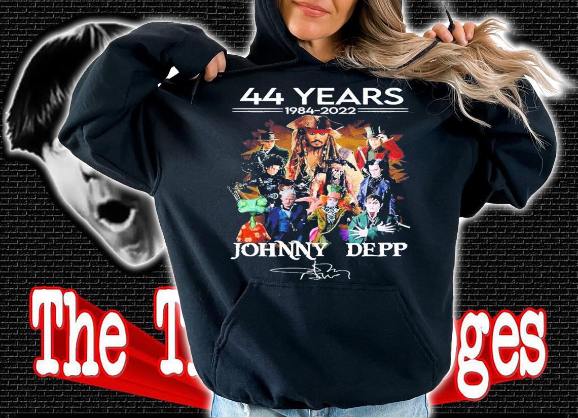 44 years 1984 2022 Johnny Depp signature shirt