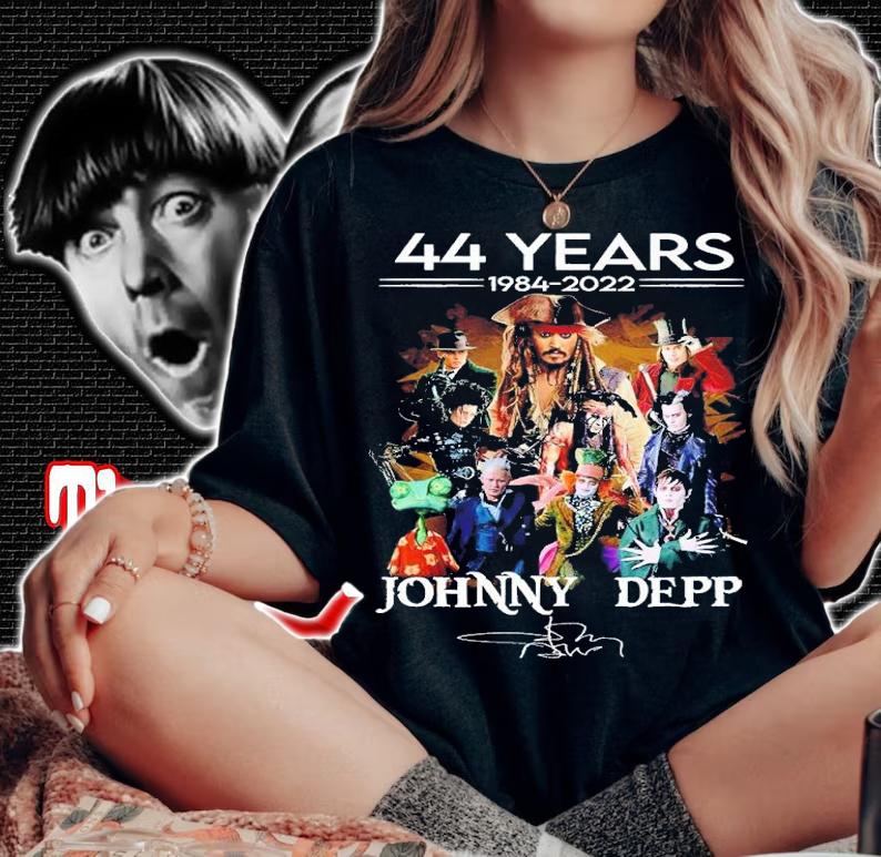44 years 1984 2022 Johnny Depp signature shirt