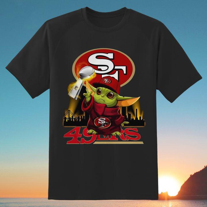 Hot Baby Yoda San Francisco 49Ers Super Bowl Star Wars T-Shirt