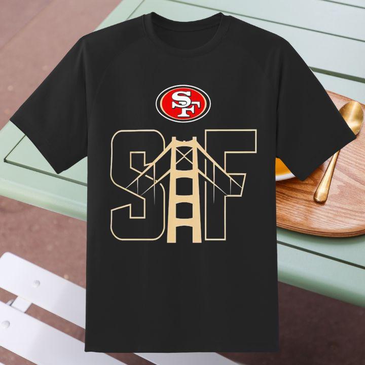 Premium Logo San Francisco 49Ers Football Golden Gate Bridge T-Shirt