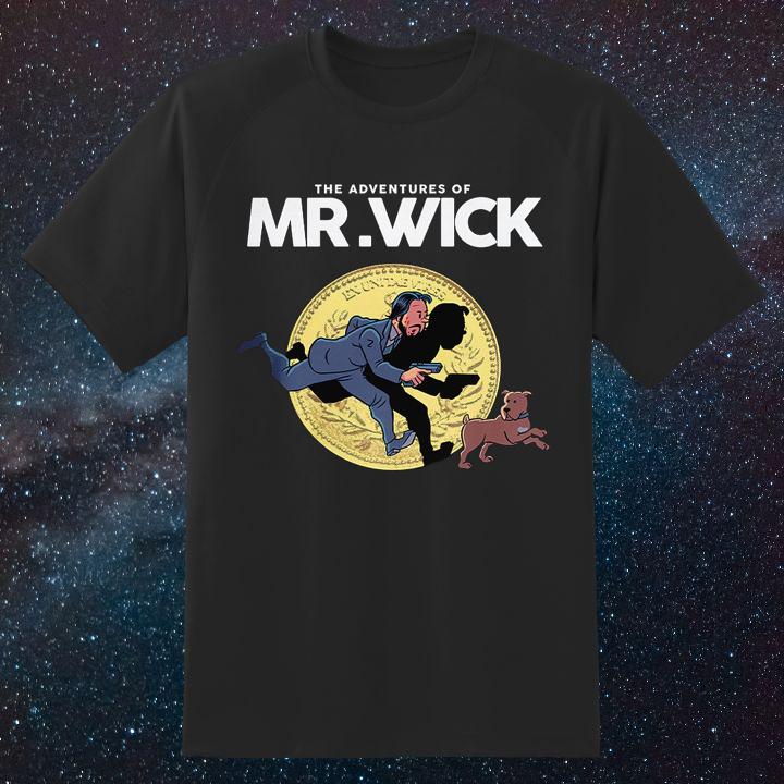 The Adventures Of Mr. Wick Funny Tintin John Wick T-Shirt