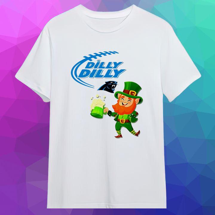 St. Patricks Day Carolina Panthers Leprechaun Irish Dilly Dilly T-Shirt