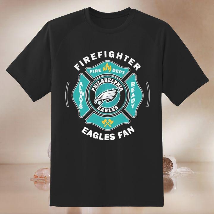 Fire Dept Philadelphia Eagles Logo Football Firefighter T-Shirt
