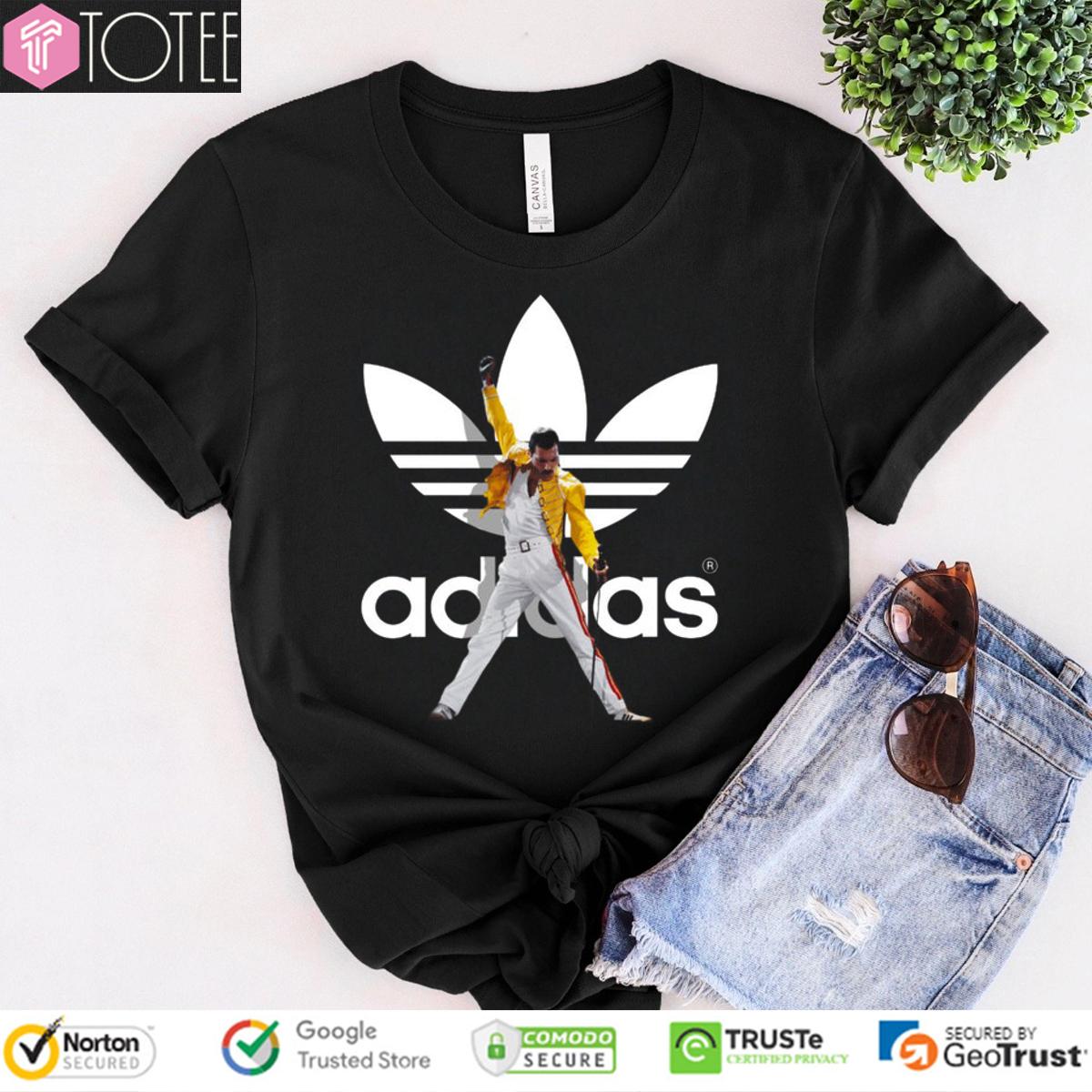 Freddie Mercury Parody Adidas Logo T-Shirt