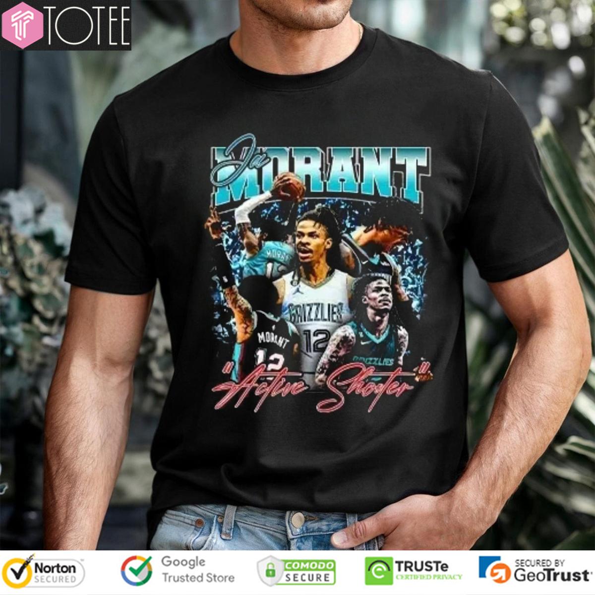 Memphis Grizzlies Ja Morant Active Shooter Vintage Style T-Shirt