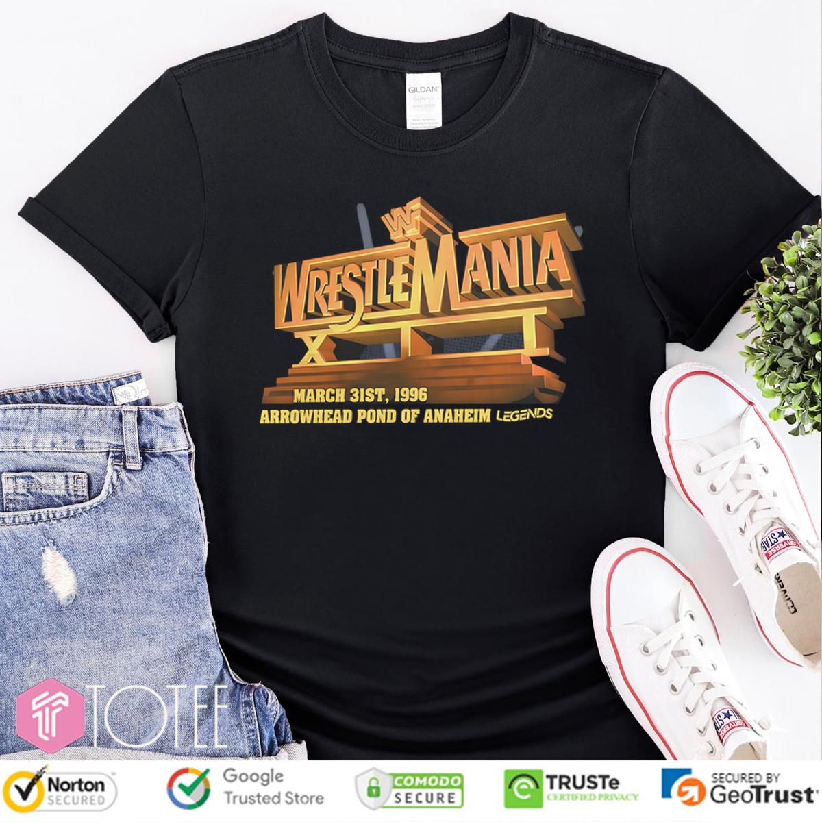 WrestleMania XII March 31 1996 Arrowhead Pond Of Anaheim Legends T-Shirt